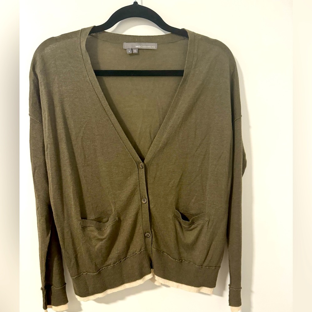 360 Cashmere cardigan sweater size small